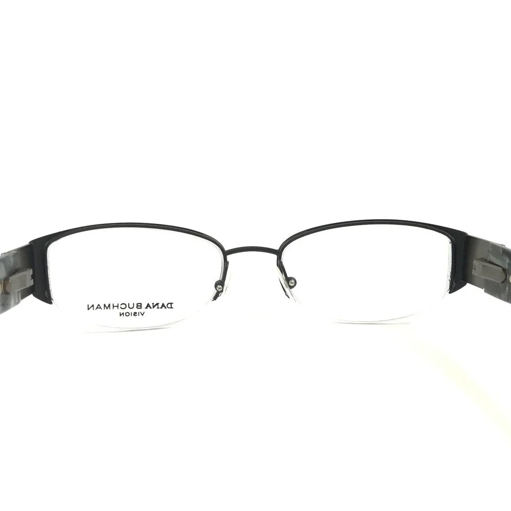 Dana Buchman Eyeglasses Frames Arisia BK Black Rectangle Half Rim 52-18-135